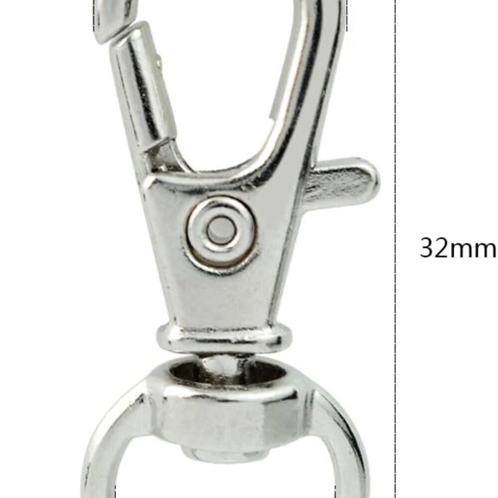 50 pcs Swivel Clasps Lanyard Snap Hook, Metal Swivel Lanyard Snap Hook Lobster C - Picture 2 of 6